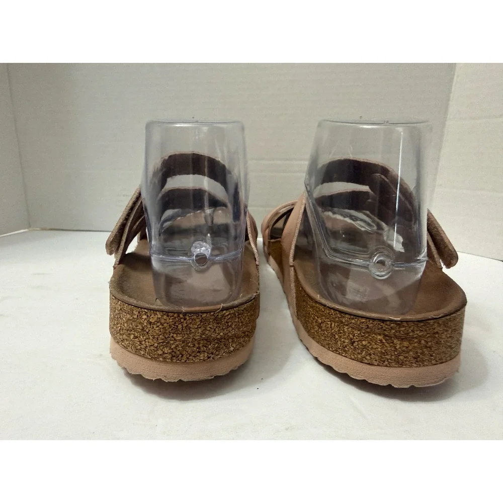 Skechers Arch Comfort Pink Triple Strap Slide Sandals Womens 10